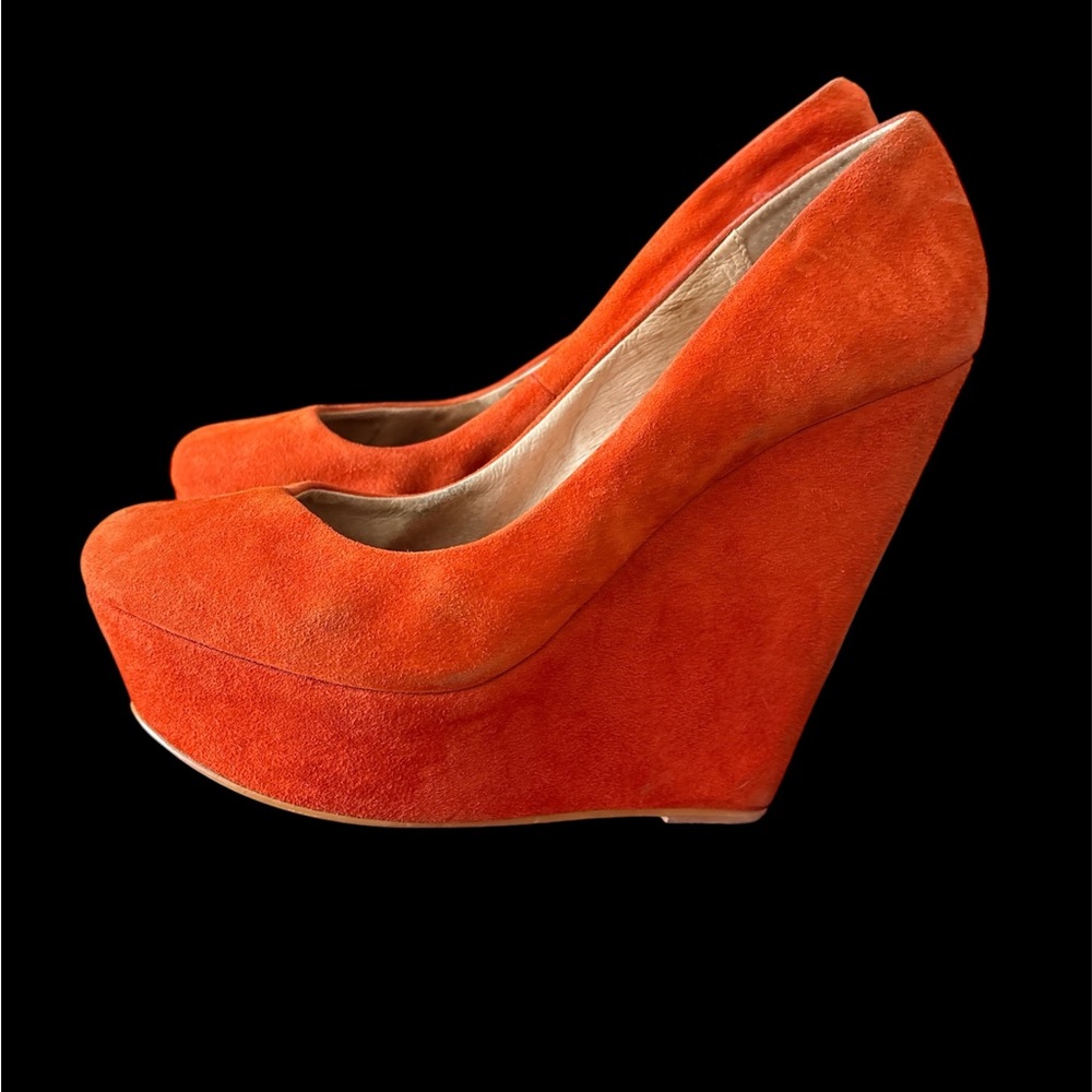Y2k Aldo Elegant Orange Wedge Heels - Picture 5 of 5